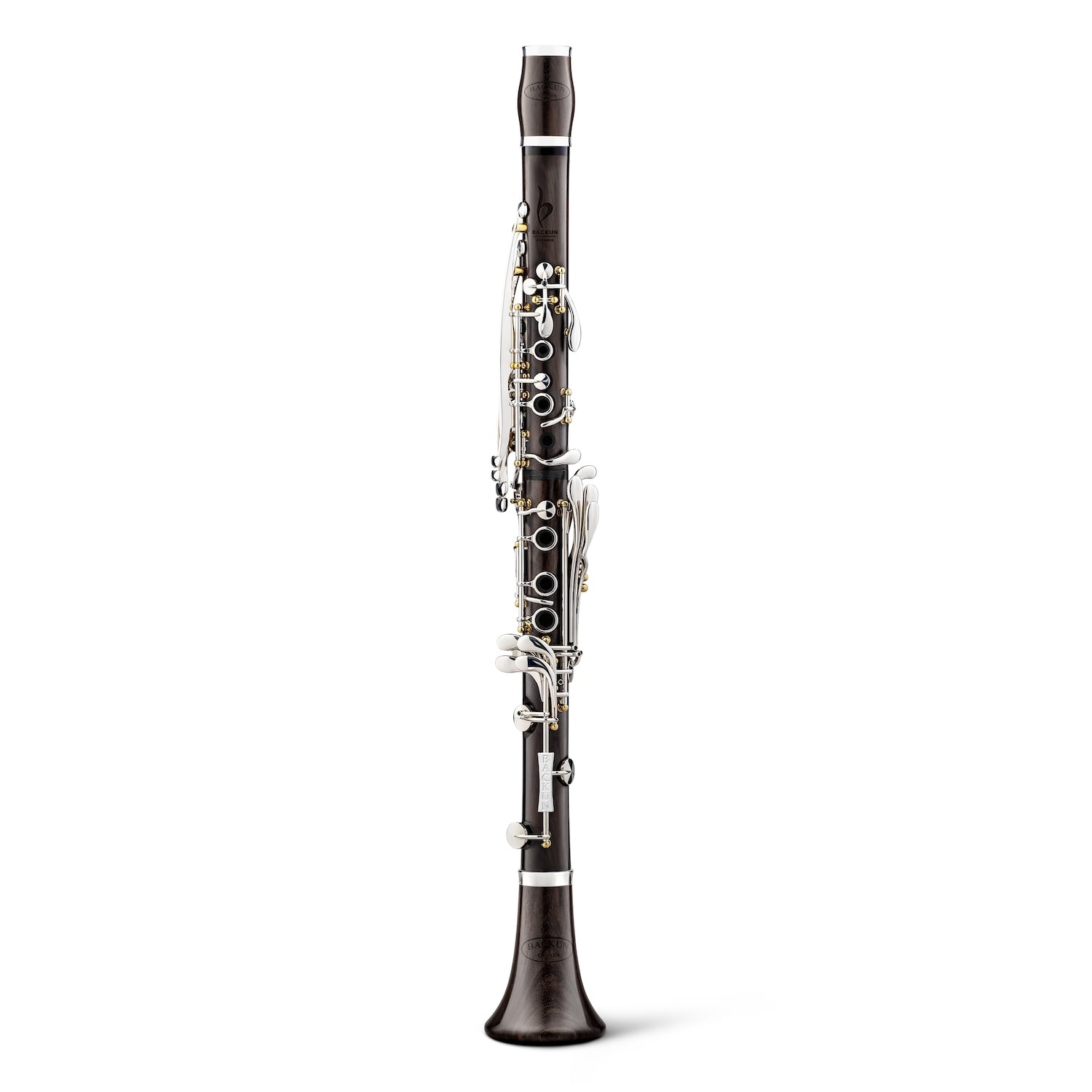 backun-a-clarinet-essence-grenadilla-synthetic-liner-silver-with-gold-posts-front