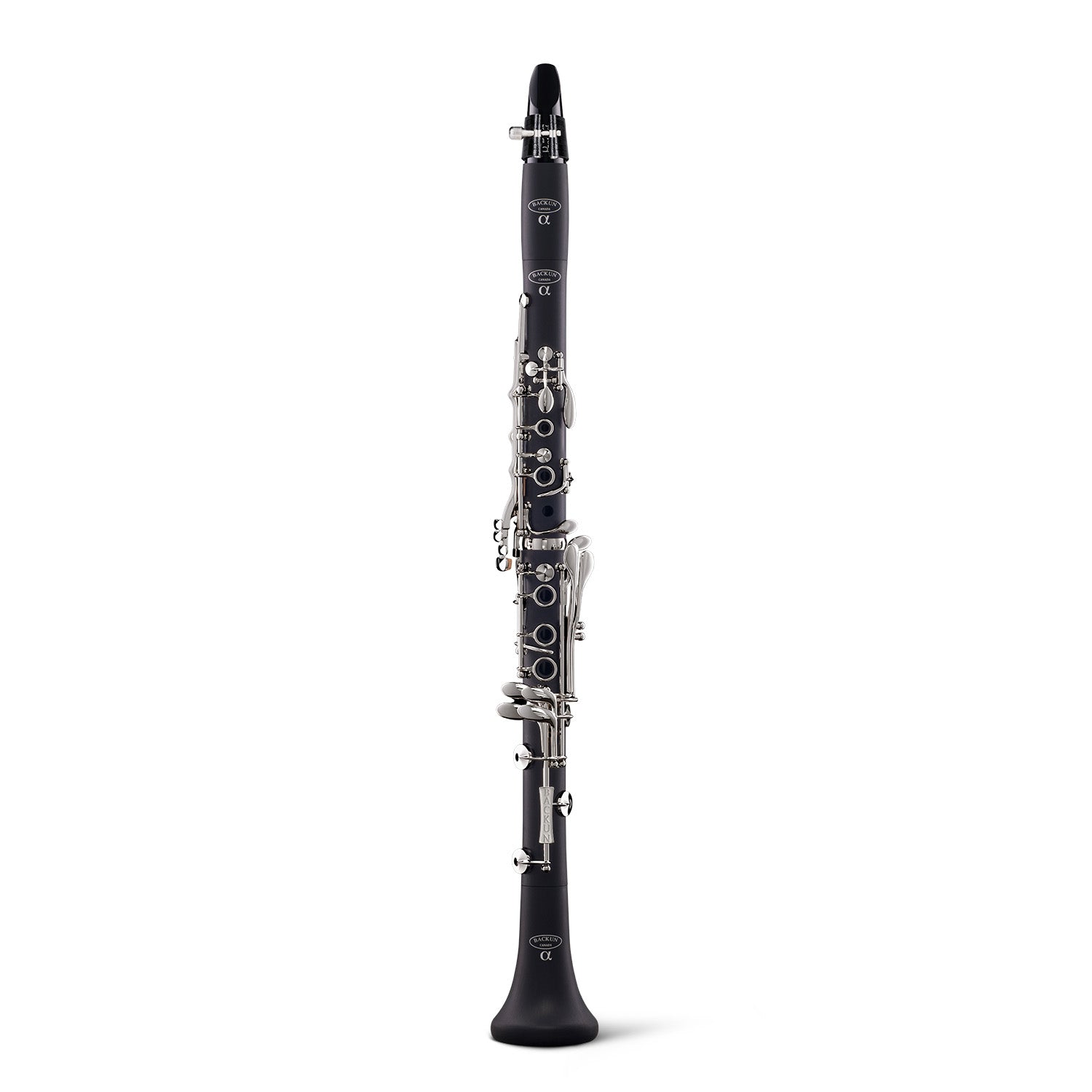 backun-bb-clarinet-alpha-nickel-with-protege-mouthpiece-and-rovner-front